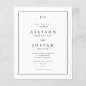 Budget Paper Classic Wedding Save the Date Flyer (Vorne)