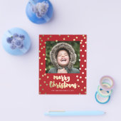 Budget Paper Gold Script Frohe Weihnachtskarte Flyer (Einzeln)