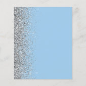 Budget Pastel Baby Blue Silver Glitzer Wedding (Rückseite)