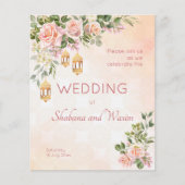 Budget pastel cream roses Moroccan lanterns weddin (Vorderseite)