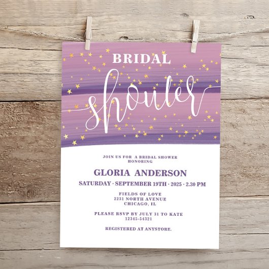 Budget Pastel Mauve Celestial Brautparty