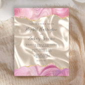 Budget Pastel Pink Gold Agate Elfenbeinseide Hochz