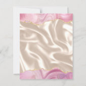 Budget Pastel Pink Gold Agate Elfenbeinseide Hochz (Rückseite)