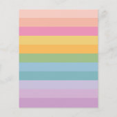 Budget Pastel Stripe Rainbow Lila Brautparty (Rückseite)