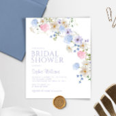 Budget Pastel Wildblume Brautdusche Einladung