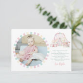 BUDGET Pastellfarbener Karneval Zirkus Geburtstag  Dankeskarte (Stehend Vorderseite)