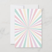 BUDGET Pastellfarbener Karneval Zirkus Geburtstag  Dankeskarte (Rückseite)