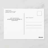 Budget Patriotic Floral Red Blue Birthday Einladun Postkarte (Rückseite)