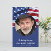 Budget Patriotic Memorial Veteran Beerdigung Progr (Stehend Vorderseite)