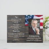 Budget Patriotic Order of Service Memorial Program (Stehend Vorderseite)