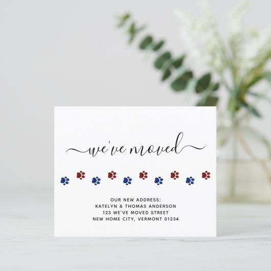 Budget Patriotic Paw Prints Moving Ankündigung (Stehend Vorderseite)