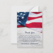 Budget Patriotic US Flag Veteran Beerdigung Vielen Mitteilungskarte (Vorderseite)