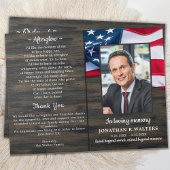 Budget Patriotic Veteran Memorial Service Programm