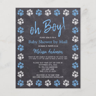 Budget Paw druckt Blue Boy Baby Dusche per Mail