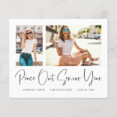 Budget Peace Out 2 Fotos 2022 Grad Ankündigung (Vorderseite)