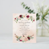 Budget Peach Burgundy Pumpkins Fall Brautparty (Stehend Vorderseite)