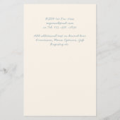 Budget Peach floral Dusty Blue Sage Leaf Hochzeit (Rückseite)