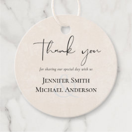 BUDGET Peach Gray Wedding Watercolor Geschenkanhänger