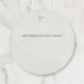 BUDGET Peach Gray Wedding Watercolor Geschenkanhänger (Rückseite)