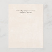 BUDGET Peach Gray Wedding Watercolor lädt ein (Rückseite)