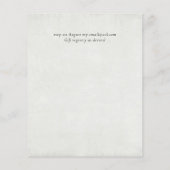 BUDGET Peach Gray Wedding Watercolor lädt ein (Rückseite)