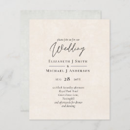 BUDGET Peach Gray Wedding Watercolor lädt ein