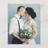 Budget Peach Peonies Foto Hochzeit Vielen Dank (Rückseite)