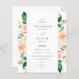 Budget Peach & White Floral Wedding V3