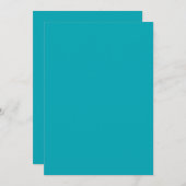 BUDGET Peacock Blue Aquamarin Monochrome Hochzeit Einladung (Vorne/Hinten)