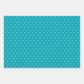 BUDGET Peacock Blue Aquamarin Monochrome Hochzeit Geschenkpapier Set (Vorderseite 3)