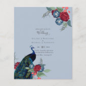 BUDGET Peacock Blue Burgundy Winter Hochzeit im He (Vorderseite)