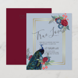 BUDGET Peacock Blue Burgundy Winter Hochzeit im He