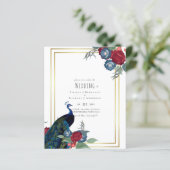 BUDGET Peacock Blue Burgundy Winter Hochzeit im He (Stehend Vorderseite)