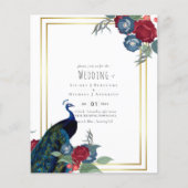 BUDGET Peacock Blue Burgundy Winter Hochzeit im He (Vorderseite)