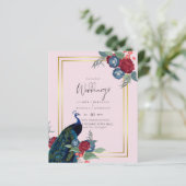 BUDGET Peacock Blue Burgundy Winter Hochzeit im He (Stehend Vorderseite)