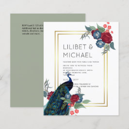 BUDGET Peacock Blue Burgundy Winter Hochzeit im He