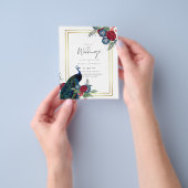 BUDGET Peacock Blue Burgundy Winter Hochzeit im He Flyer (Gruppe)