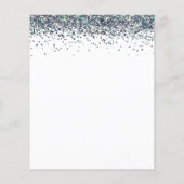 Budget Peacock Blue Glitzer Sweet 16 Einladung (Rückseite)