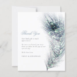 BUDGET Peacock Feather Foto Wedding Vielen Dank