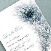 Budget Peacock Feather Wedding speichern das Datum