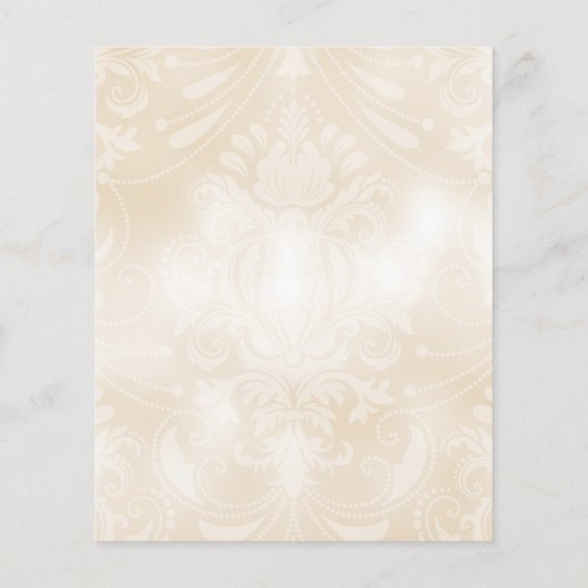Budget Pearl Damask Einladung (Rückseite)
