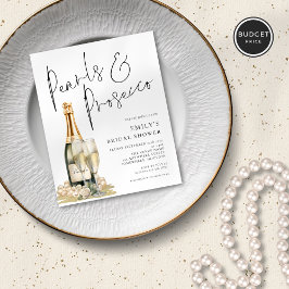 Budget Pearls Prosecco Brautparty Invit