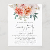 Budget Peonies Koral QR Hochzeiten Abend Party (Vorderseite)