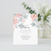 BUDGET PEONIES Pink Sage Peach Wedding (Stehend Vorderseite)