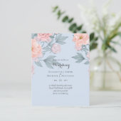 BUDGET PEONIES Pink Sage Peach Wedding (Stehend Vorderseite)