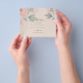 BUDGET PEONIES Pink Sage Peach Wedding Flyer (Gruppe)