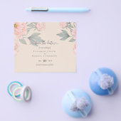 BUDGET PEONIES Pink Sage Peach Wedding Flyer (Einzeln)