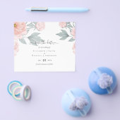 BUDGET PEONIES Pink Sage Peach Wedding Flyer (Einzeln)