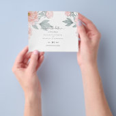BUDGET PEONIES Pink Sage Peach Wedding Flyer (Gruppe)