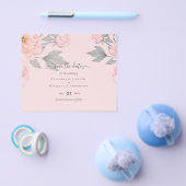 BUDGET PEONIES Pink Sage Peach Wedding Flyer (Einzeln)